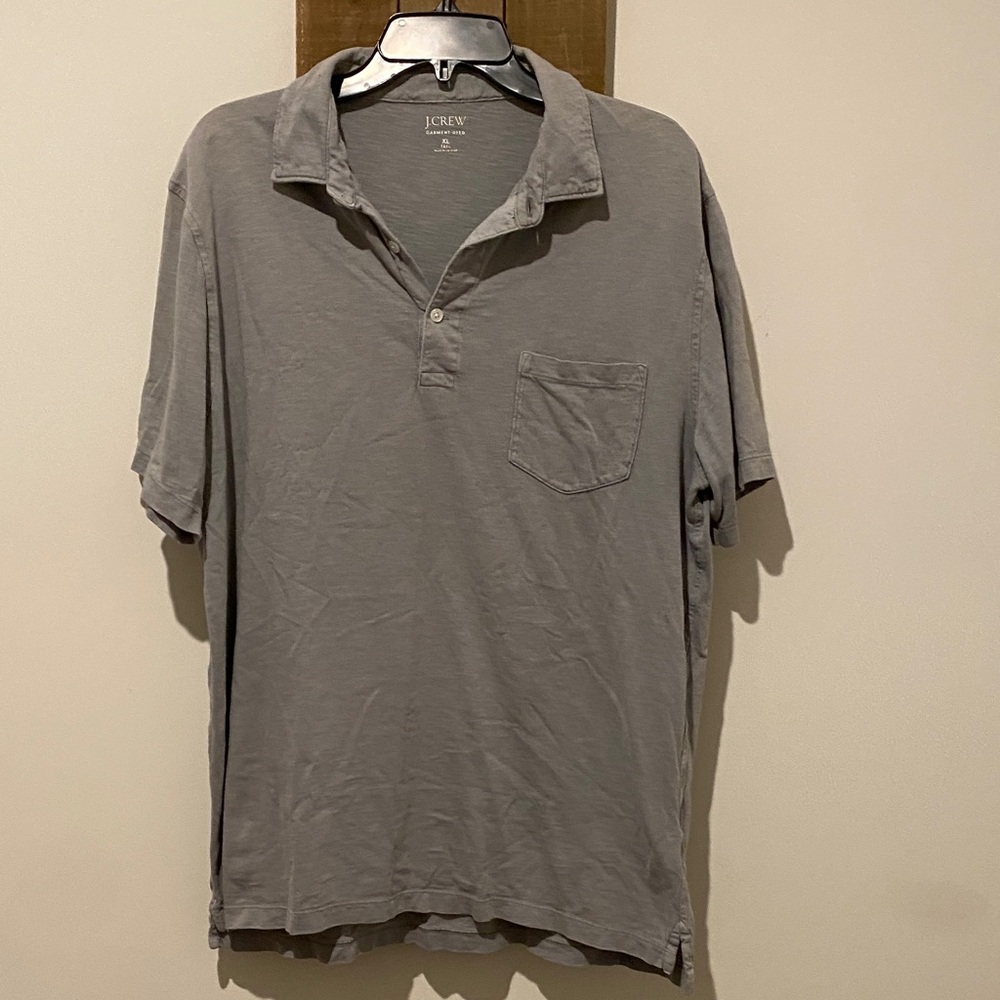 J. Crew Men's Polo in Soft Gray